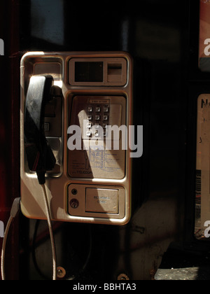 Telefon-Box Innenraum Stockfoto