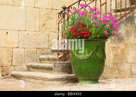 Flower Pot ehemaliger Erzbischof Blumengarten Saint Nazaire Kathedrale Beziers Herault Languedoc-Roussillon Frankreich Stockfoto