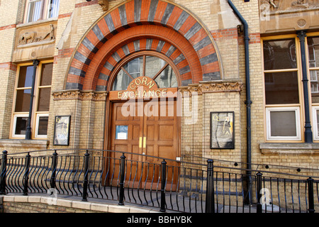 Eingang der Corn Exchange ein Veranstaltungsort für live Musik Wheeler Straße Cambridge uk Stockfoto