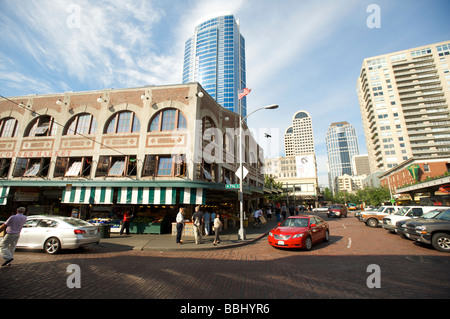 Pike Place Market in Seattle WA, Vereinigte Staaten Stockfoto