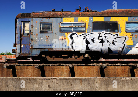 Verlassenen Bahnhof in Temuco, Chile Stockfoto