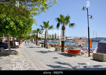 Strandpromenade, Bodrum, Provinz Mugla, Republik Türkiye Stockfoto