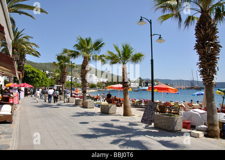 Strandpromenade, Bodrum, Provinz Mugla, Republik Türkiye Stockfoto