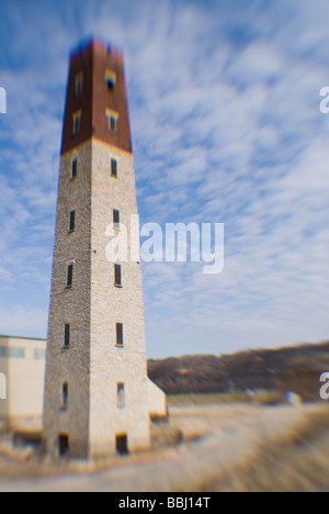 Amerikanischer Bürgerkrieg Ära Shot Tower in der Innenstadt von Dubuque, IA Stockfoto