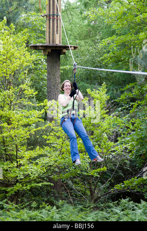 Gehen Sie Affe im freien Kurs - Wendover Woods - Buckinghamshire Stockfoto