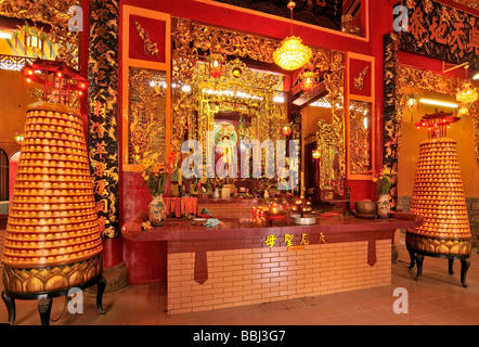 Gottheit auf dem Altar, Quan Am Pagoda, Ho Chi Minh Stadt, Saigon, Vietnam, Südostasien Stockfoto