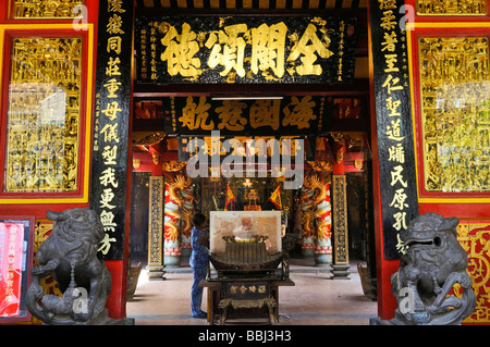 Tempeleingang, Quan Am Pagoda, Ho Chi Minh Stadt, Saigon, Vietnam, Südostasien Stockfoto