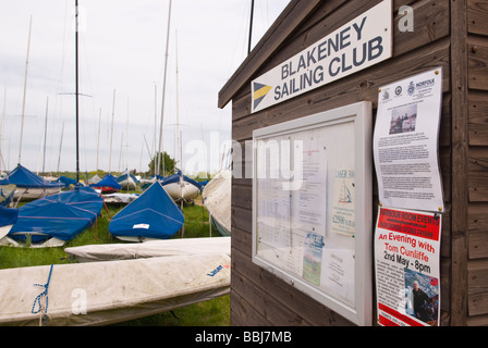 Der Segelclub Blakeney Blakeney Zeitpunkt Blakeney North Norfolk Uk Stockfoto