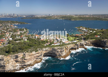 Die Lücke Watsons Bay und Sydney Harbour Sydney New South Wales Australien Antenne Stockfoto