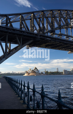 Sydney Harbour Bridge, Sydney Opera House und CBD Sydney New South Wales Australien Stockfoto