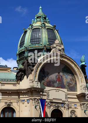 Tschechische Republik-Prag-Gemeindehaus Stockfoto