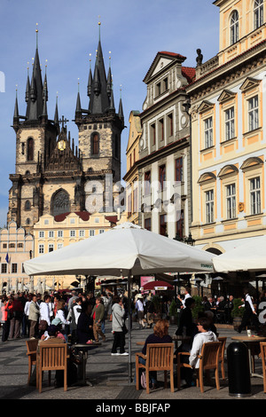 Tschechische Republik Prag Old Town Square Teynkirche Stockfoto