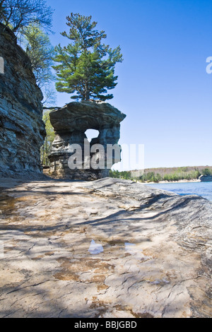 Kapelle Rock abgebildet Felsen-Staatsangehöriger Lakeshore Stockfoto