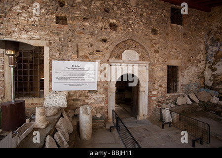 Außenseite des St. John Baptist Church befindet sich in einem kleinen Dorf Sirince im Westen der Türkei Stockfoto