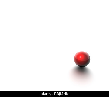 roten 3D Ball mit Reflexion Stockfoto