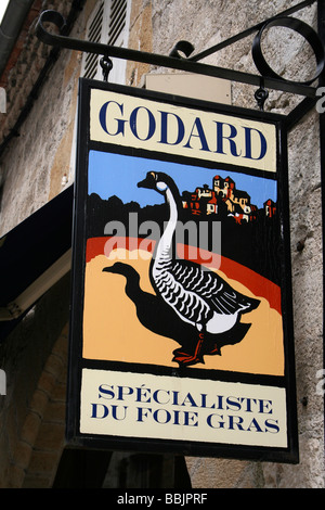 Godard Foie Gras Zeichen In Rocamadour, Frankreich Stockfoto