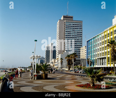 Israel Tel Aviv Strandpromenade Stockfoto