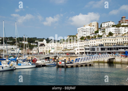 Torquay in Devon zeigt die Marina und den Hafen, legte am 5. Juni 1944 die 4. US-Infanteriedivision von Rampen hier. 68 hards Stockfoto