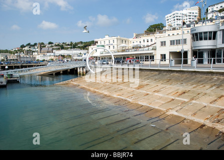 D Tag Einschiffung Rampen Denkmal, Torquay Hafen Stockfoto