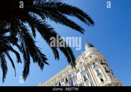 Das Palace Hotel "Carlton", eines der Hotels von Promis bei den Filmfestspielen in Cannes, Frankreich geschätzt. Stockfoto