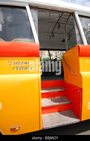 Malta. Detail auf einem alten maltesischen Bus. 2009. Stockfoto