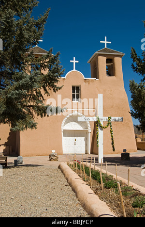 USA New Mexico Taos Ranchos de Taos Kirche in San Francisco de Assis Stockfoto