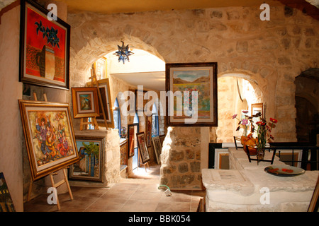 Kleine Galerien in Sefad, Israel Stockfoto