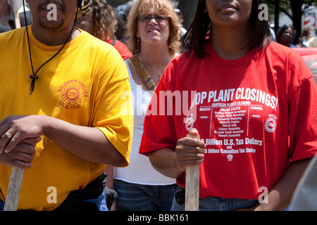 Jobs-Kundgebung am Michigan State Capitol Stockfoto