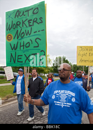 Jobs-Kundgebung am Michigan State Capitol Stockfoto