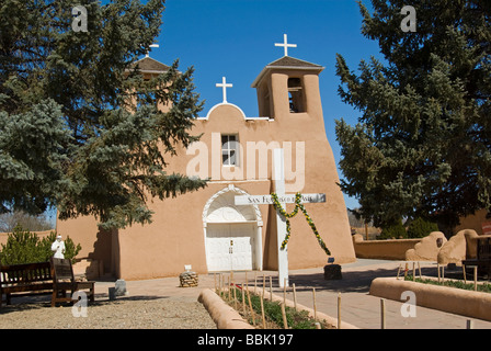 USA New Mexico Taos Ranchos de Taos Kirche in San Francisco de Assis Stockfoto