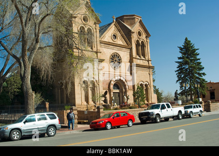 USA New Mexico Santa Fe Basilika des Heiligen Franziskus von Assisi Stockfoto