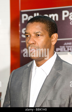 LOS ANGELES - Juni 4: Denzel Washington kommt bei der "Einnahme der Pelham 123" Premiere in Westwood, Los Angeles, CA am 4. Juni 2 Stockfoto