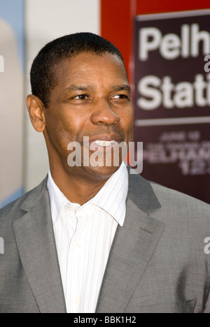 LOS ANGELES - Juni 4: Denzel Washington kommt bei der "Einnahme der Pelham 123" Premiere in Westwood, Los Angeles, CA am 4. Juni 2 Stockfoto