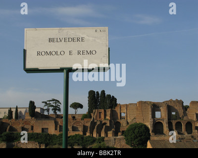 Palatin, gesehen vom Circo Massimo in Rom Italien Stockfoto