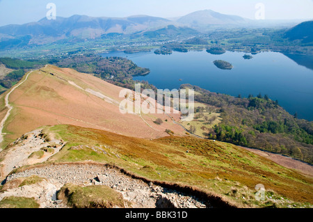 Katze-Glocken Ridge, Newlands Horseshoe Lake District Stockfoto