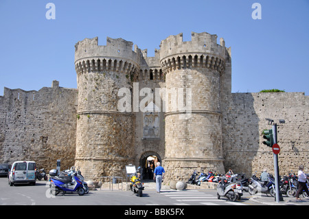 Agia Ekaterinis Tor, Altstadt, Altstadt von Rhodos, Rhodos, Dodekanes, Griechenland Stockfoto