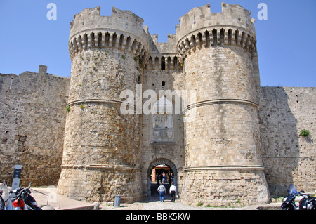 Agia Ekaterinis Tor, Altstadt, Altstadt von Rhodos, Rhodos, Dodekanes, Griechenland Stockfoto