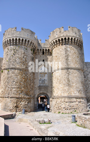 Agia Ekaterinis Tor, Altstadt, Altstadt von Rhodos, Rhodos, Dodekanes, Griechenland Stockfoto