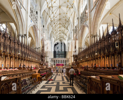 Der Chor im East End, York Minster, York, North Yorkshire, England Stockfoto