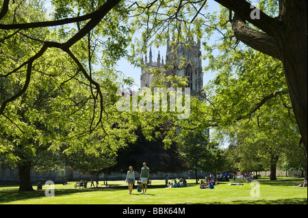 York Minster von Dean Park, York, North Yorkshire, England Stockfoto