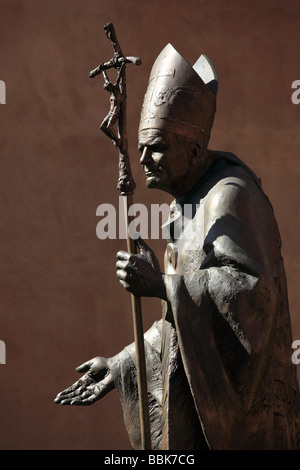 Polen Krakau Wawel Schloss Papst Johannes Paul II.-statue Stockfoto