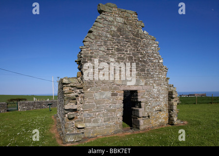 Ruinen des 12. Jahrhundert Kirche St. Johns Point Lecale Grafschaft unten Nordirland Vereinigtes Königreich Stockfoto