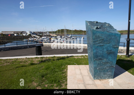 Skulptur im Ardglass Marina Ardglass Grafschaft unten Nordirland Vereinigtes Königreich Stockfoto