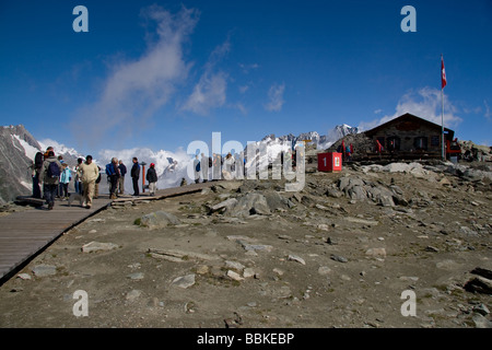 Eggishorn, Schweiz: Gipfel des Berges in der Schweiz in der Nähe von Eggishorn Stockfoto