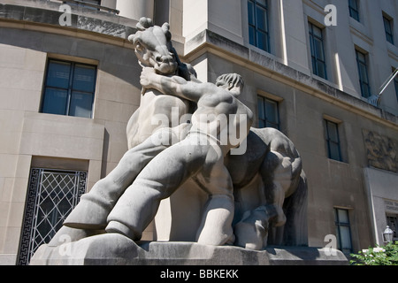 "Mann Controlling Handel," Federal Trade Commission (FTC) Gebäude, Washington D.C. Stockfoto