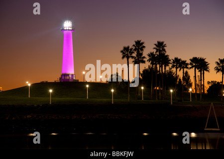 Leuchtturm an der Waterfront Center Long Beach California Stockfoto