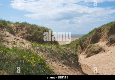 Ein weiterer Ort von Anthony Gormley Crosby Strand Merseyside Liverpool Großbritannien Stockfoto