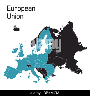 Europäische Union Karte Stockfoto