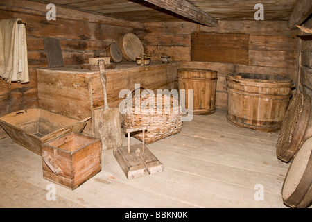 Lagerraum in einem alten Bauernhaus Stockfoto