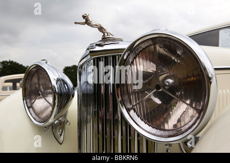 Autofahren erste springenden Jaguar Maskottchen auf Vorderseite des britischen 1936 machte SS Auto Stockfoto